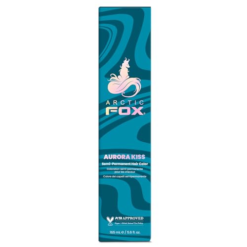 ARCTIC FOX Vegan and Cruelty-Free Semi-Permanent Hair Color Dye (5.6 Fl Oz, AURORA KISS)
