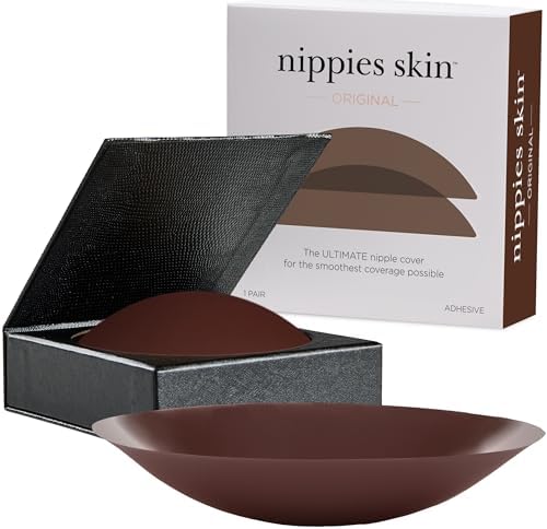 Nippies Nipple Covers for Women - Sticky Adhesive Silicone Pasties - Reusable Pasty Nipple Cover with Travel Box