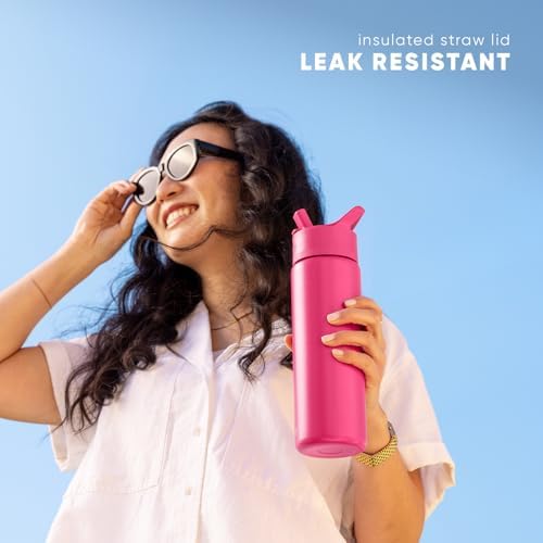 Simple Modern Water Bottle with Straw Lid | Vacuum Insulated Stainless Steel Metal Thermos | Reusable Leak Proof BPA-Free Flask for Sports Gym | Summit Collection | 30oz, Midnight Black