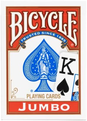 Bicycle Playing Cards, Jumbo Index, 12 Pack,Red & Blue