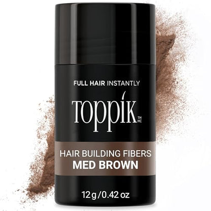 Toppik Hair Building Fibers, Fill In Fine or Thinning Hair Instantly Thicker, Fuller Looking Hair 9 Shades,4 size options