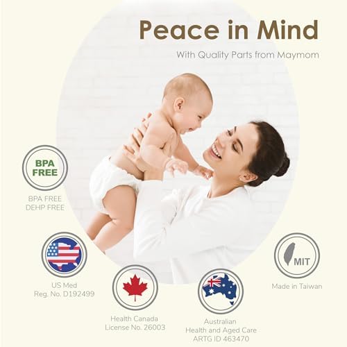 Maymom Pump Parts Compatible with Spectra S1 S2 9 Plus Breastpump Replace Backflow Protector Membrane Duckbill Valve Tube Not Original Spectra Replacement Pump Parts
