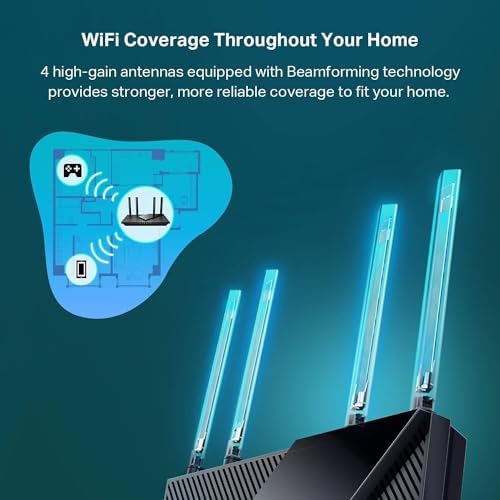 TP-Link Dual-Band AX3000 Wi-Fi 6 Router Archer AX55 | Wireless Gigabit Internet Router for Home | EasyMesh Compatible | VPN Clients & Server | HomeShield, OFDMA, MU-MIMO | USB 3.0 | Secure by Design