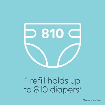 The Diaper Genie Jumbo Square Refill, with Continuous Film, can Hold up to 810 Newborn-Sized Diapers per Refill. (Pack of 2)