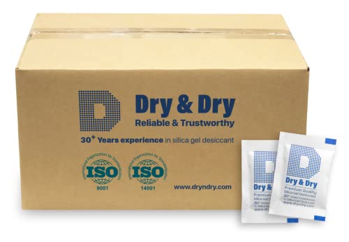 Dry & Dry 2 Gram [7000 Packets] Silica Gel Packets Desiccants, Silica Packets - Rechargeable Silica Gel Packs, Silica Gel Packets, Desiccants Packets, Silica Gel