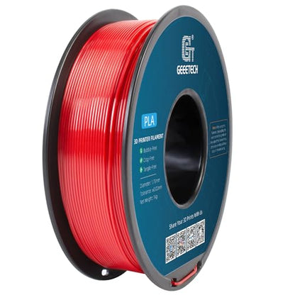 Geeetech Red PLA Filament 1.75mm 1KG, 3D Printer Filament Dimensional Accuracy +/- 0.02mm, 1kg per Spool(2.2lbs) 3D Printing Filament Fits for Most FDM 3D Printers