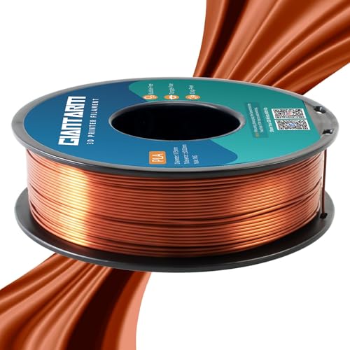 GIANTARM 3D Printer Filament, Silk Copper Pla Filament, 1Kg(2.2lbs) Spool, 1.75mm Dimension Accuracy +/- 0.03mm, 3D Printing Filament