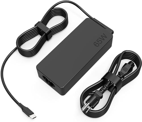 65W USB C Laptop Charger Compatible with Lenovo ThinkPad X1 X13 T14 T15 E14 E15 T480s T490 E480 Yoga 7i 9i Thinkbook 13s 14 15 16 Plus G4 65W 45W Computer Charger USB Type C AC Power Adapter