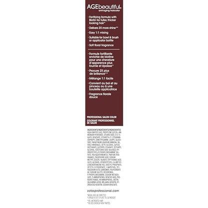 AGE beautiful Permanent Hair Color Dye Liqui Creme | 100% Gray Coverage | Anti-Aging Haircolor | Biotin for Thicker, Fuller Hair | Professional Salon Coloring