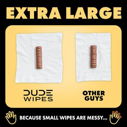 DUDE Wipes - Flushable Wipes - 6 Pack, 288 Wipes - Shea BUTTer Smooth Extra-Large Adult Wet Wipes - Vitamin-E & Aloe - Septic and Sewer Safe