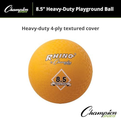 Champion Sports Playground Balls – Single Balls & Sets, Multiple Colors, Durable Nylon-Wound Construction for Kickball & Indoor/Outdoor Play