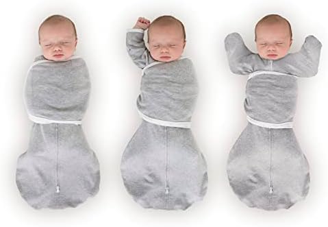 SwaddleDesigns 6-Way Omni Swaddle Sack Arms Up Swaddle for Newborn, More Options to Calm Startle Reflex, Improves Sleep