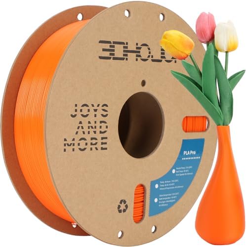 PLA Pro (PLA+) Filament 1.75mm, 3D Printer Filament, Cardboard Spool, Dimensional Accuracy +/- 0.03 mm Orange, 1kg