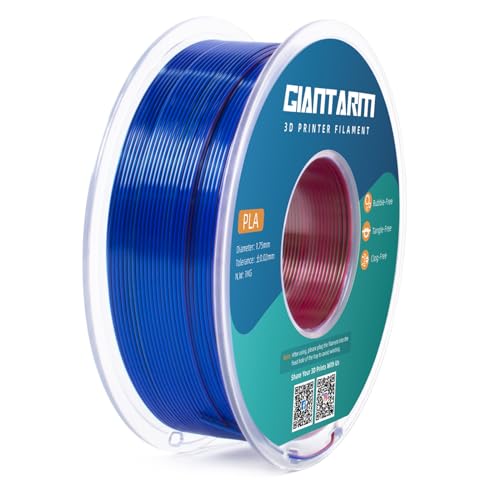 GIANTARM Tri-Colors Silk Pla Filament, 3D Printer Filament 1.75mm +/-0.02mm, 1Kg (2.2lbs) Spool, Vacuum Packaging (Red+Blue+Green)