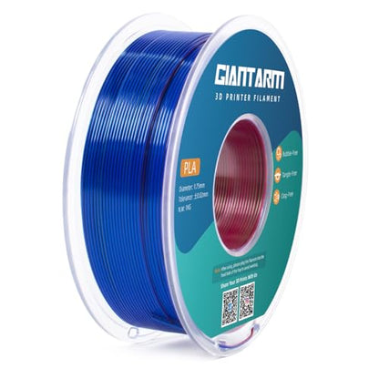 GIANTARM Tri-Colors Silk Pla Filament, 3D Printer Filament 1.75mm +/-0.02mm, 1Kg (2.2lbs) Spool, Vacuum Packaging (Red+Blue+Green)