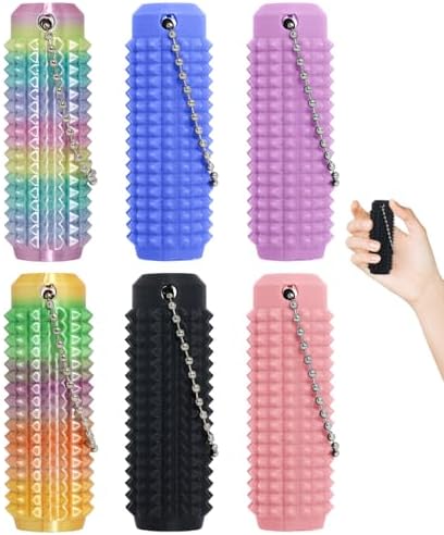 Little Ouchies Fidget Toys,Pain Stim Fidget Toy Reduce Stress for Adults,Anxiety Relief Pain Stim,Spiky Fidget Keychain for Anxiety and Stress Reduction,Novelty Gifts for Friends 6PCS
