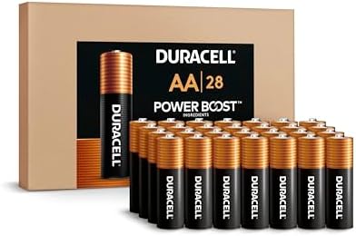 Duracell Coppertop AA Batteries with Power Boost Ingredients, 28 Count (Pack of 1) Long-lasting Alkaline Double AA Battery in Re-closable Pack for Quick Access and Organized Storage