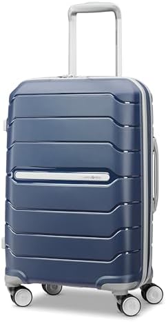 Samsonite Freeform Hardside Carry-On Luggage with Spinner Wheels - Hardshell Suitcase - TSA, Airline-Approved - Expandable Hard Shell, Smooth Rolling Wheels for Lightweight Travel - Navy