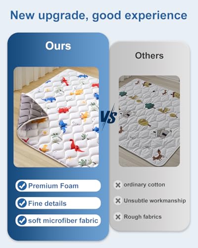 Odorless Premium Foam Baby Play Mat 79" x 71", Soft Microfiber Fabric Crawling Mat for Floor- Comfortable and Hypoallergenic, Non-Slip Cushioned Floor Playpen mat for Infants,Babies,Toddlers