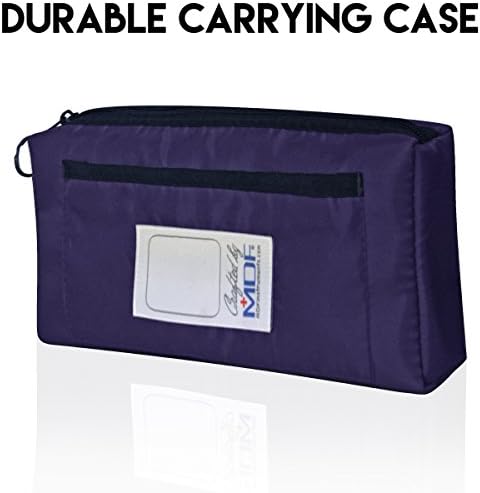 MDF Instruments, Calibra Aneroid Premium Professional Sphygmomanometer, Blood Pressure Monitor with Adult Cuff & Carrying Case, Lifetime Calibration, White Dial, Purple Cuff, MDF808M08