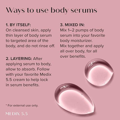 Medix 5.5 Anti Aging Skin Care 3PC Set | Retinol Body Cream + Exfoliating AHA Glycolic Acid Foaming Face Wash & Body Wash + Hyaluronic Acid Serum Booster, Cleanse + Treat + Hydrate Skincare Set, 3PC