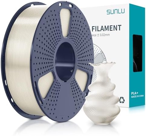 SUNLU 3D Printer Filament PLA Plus 1.75mm, SUNLU Neatly Wound PLA Filament 1.75mm PRO, PLA+ Filament for Most FDM 3D Printer, Dimensional Accuracy +/- 0.02 mm, 1 kg Spool(2.2lbs), Transparent