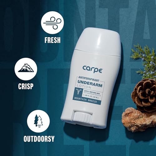 Carpe Underarm Antiperspirant Deodorant Advanced Sweat & Odor Protection Formula - Deodorant for Men & Women - Mountain Breeze