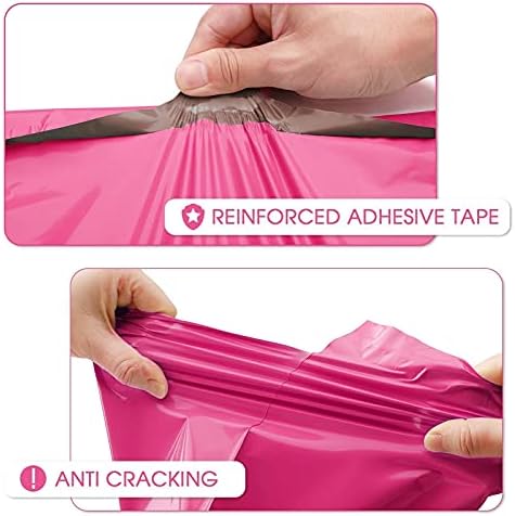 Metronic Pink Poly Mailers 14.5x19 Large Poly Mailers 100 Pack Self-Seal Shipping Bags, Packaging Bags, Shipping Envelopes, Packaging for Small Business, Boutique, Clothing