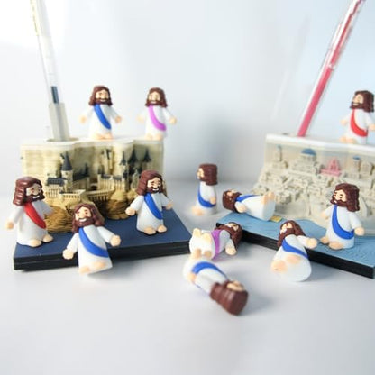 Mini Jesus Figures, Set of 100pcs Action Figures Little Jesus Figures, Tiny Jesus Figures to Hide and Seek Religious Gifts for Easter Egg Stuffers