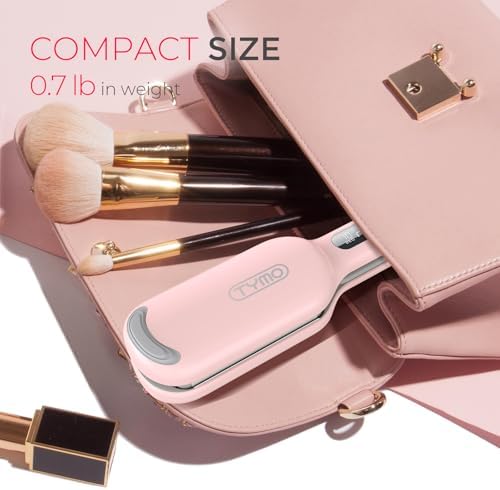 Curling Iron Hair Crimper Waver - TYMO ROVY Beach Waves Curling Wand, Ionic Deep Waver Hair Curler Tool with Ceramic 3 Barrel for Women, Dual Voltage, Anti-Scald, Easy to Use, Pink, 1 Inch