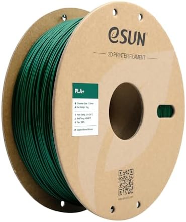 eSUN PLA+ Filament 1.75mm, 3D Printer Filament PLA Plus, Dimensional Accuracy +/- 0.03mm, 1KG Spool (2.2 LBS) 3D Printing Filament for 3D Printers, Green