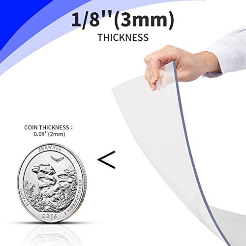 Art3d (2 Pack) 1/8" Thick Plexiglass Sheets - 12" x 12" PET Clear Acrylic Sheets for Art Design, Craft Projects, Signs, DIY in Home, Wedding, Festival,Party,Office