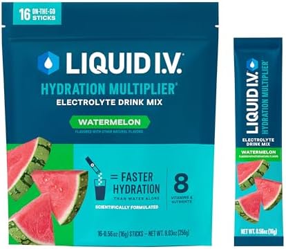 Liquid I.V.® Hydration Multiplier® - Watermelon | Electrolyte Powder Drink Mix | 1 Pack (16 Servings)