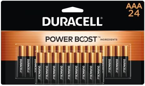 Duracell Coppertop AAA Batteries with Power Boost Ingredients, 24 Count Pack Triple A Battery with Long-Lasting Power, Alkaline AAA Battery for Household and Office Devices
