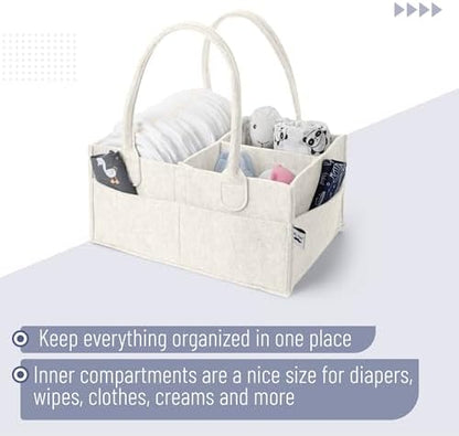 Mr. Pen- Baby Diaper Caddy Organizer, Beige, Baby Organizer, Car Diaper Caddy