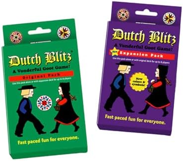 Dutch Blitz: Original and Purple Expansion Combo, Fast Paced Card Game, Fun for Everyone, Great Family Game, Combine Packs to Play with up to 8 Players, for Ages 8 and Up