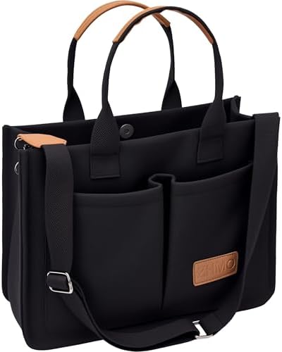 Tote Bag for Women With Compartments,Large Canvas Tote Women's Purse Crossbody Bags Work Laptop Book Bag Satchels Handbags