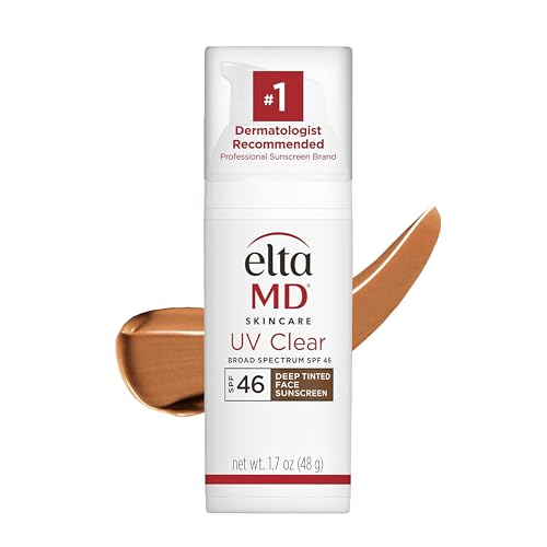 EltaMD UV Clear Tinted Face Sunscreen, SPF 46 Oil- Free with Zinc Oxide, Dermatologist Recommended