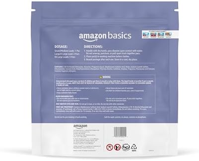 Amazon Basics Laundry Detergent Pacs, Lavender Scent, 120 Count (New Packaging)