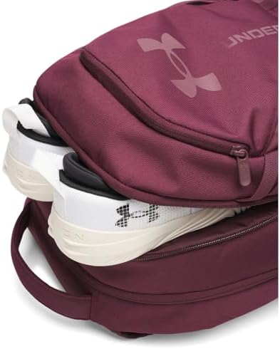 Under Armour Hustle 6.0 Backpack, Dark Maroon/Dark Maroon, One Size