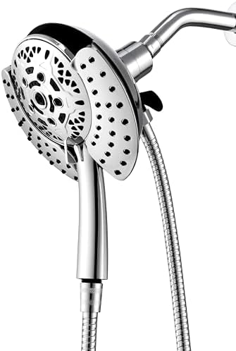 Shower Head with Handheld High Pressure: INAVAMZ Hand Held Shower Head & Rain Shower Head 2-IN-1 Shower Head with 59" Rotatable Stainless Steel Hose, Shower Trim Systems