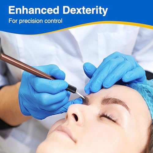 Schneider Nitrile Exam Gloves, Blue Disposable Gloves, Medical Grade, Food Grade, Latex Free, Powder Free