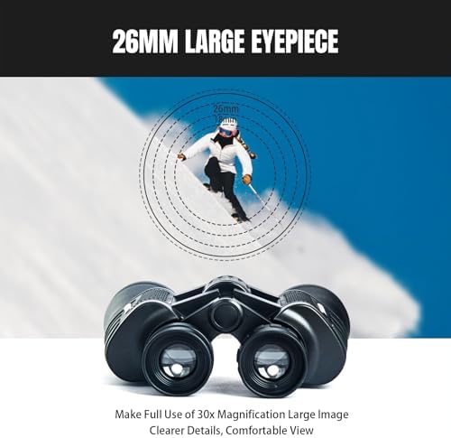 30x50 High Powered Binoculars for Adults, Waterproof Compact Binoculars with Low Light Vision for Bird Watching Hunting Football Games Travel Stargazing Cruise with Carrying Bag