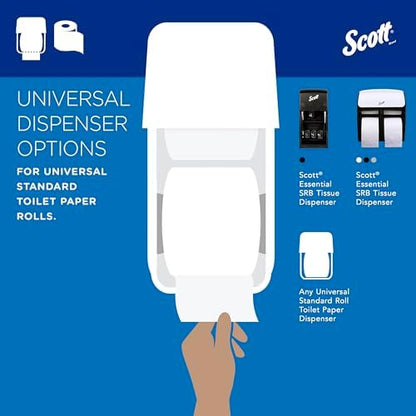 Scott Professional Standard Roll Bulk Toilet Paper (04460), 2-Ply, Elevated Design, White, Individually Wrapped (80 Rolls of 550 Sheets, 44,000 Sheet Total)