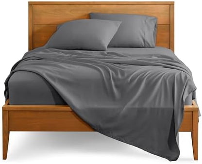 Bare Home Twin XL Sheet Set - College Dorm Size - Luxury 1800 Ultra-Soft Microfiber Twin Extra Long Bed Sheets - Deep Pockets - Easy Fit - Extra Soft - 3 Piece Set - (Twin XL, Grey)