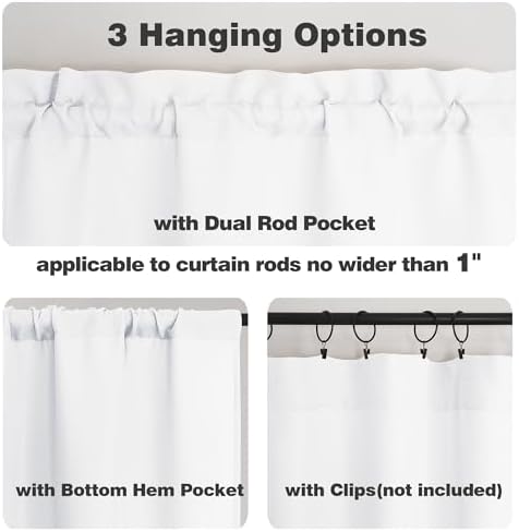 Chyhomenyc White Curtains 84 Inch Length 2 Panels Set, Faux Linen Textured Semi Light Filtering Soft Airy Farmhouse Curtain Drapes for Living Room Bedroom, Cortinas para Sala, 40Wx84L