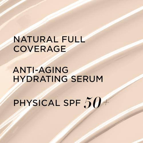 IT Cosmetics CC+ Cream - Full-Coverage Foundation With SPF 50, Color Corrector & Anti-Aging Serum, Formulated With Niacinamide & Hyaluronic Acid, Natural Finish, For All Skin Types, 1.08 fl oz