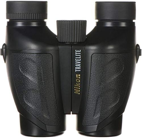 Nikon Travelite 12x25 Binoculars (7279) Travel Bundle - Black With Lens Pen, Carry Case, and Lens Cloth - High Powered Compact for Adults - Bird Watching, Hunting, Hiking