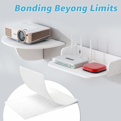 Art3d 16 Sets Hook and Loop Tape Sticky Back, 4"x6" Double-Sided Adhesive Strip,Heavy Duty, White