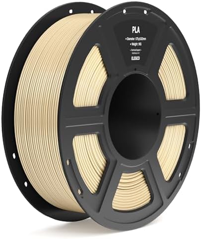 ELEGOO PLA Filament 1.75mm Beige 1KG, 3D Printer Filament Dimensional Accuracy +/- 0.02mm, 1kg Spool(2.2lbs) Fit Most FDM 3D Printers